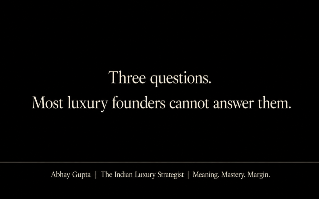 The Three Questions Every Luxury Founder Must Answer Before Year Two
