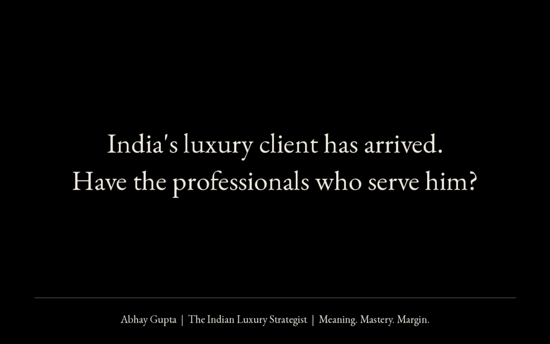 The Capability Gap: India has the client and the craft. The missing layer sits between them.
