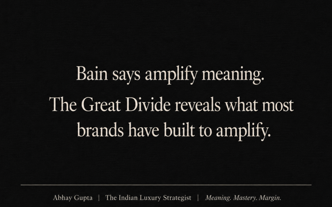 Bain Says Global Luxury is Racing to Amplify Meaning. The Great AI Divide Reveals Why Most Will Fail
